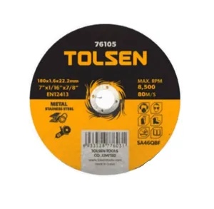 Disco de Corte Depresado Metal Tolsen 9" x 1/12" x 7/8" 230 x 2.0 x 22.2mm